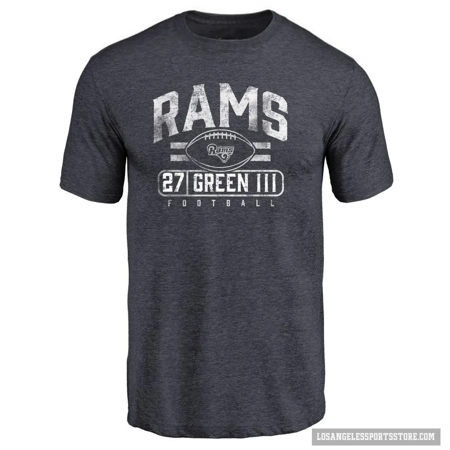 Men's ＃27 A.J. Green III Los Angeles Rams Navy Flanker T-Shirt