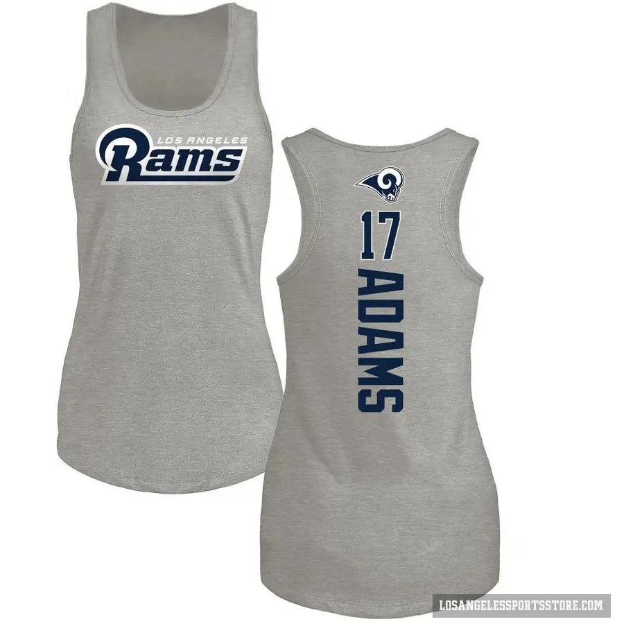 Women's ＃17 Davante Adams Los Angeles Rams Ash Backer Tank Top