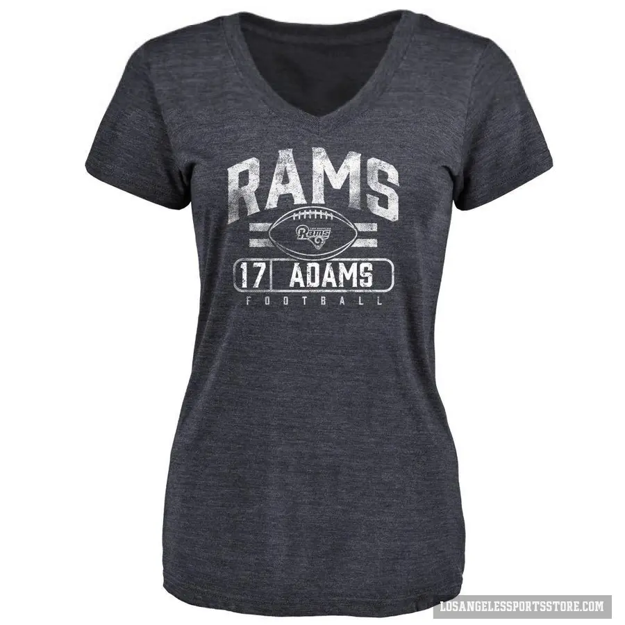 Women's ＃17 Davante Adams Los Angeles Rams Navy Flanker T-Shirt