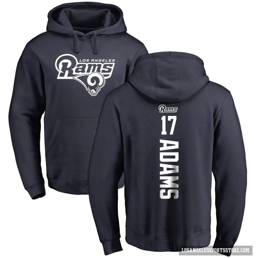 Youth ＃17 Davante Adams Los Angeles Rams Navy Pro Line Backer Pullover Hoodie