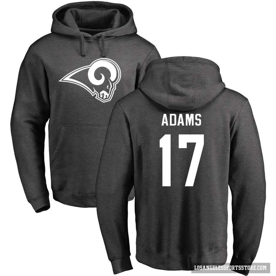 Youth ＃17 Davante Adams Los Angeles Rams Pro Line by Branded Ash One Color Pullover Hoodie