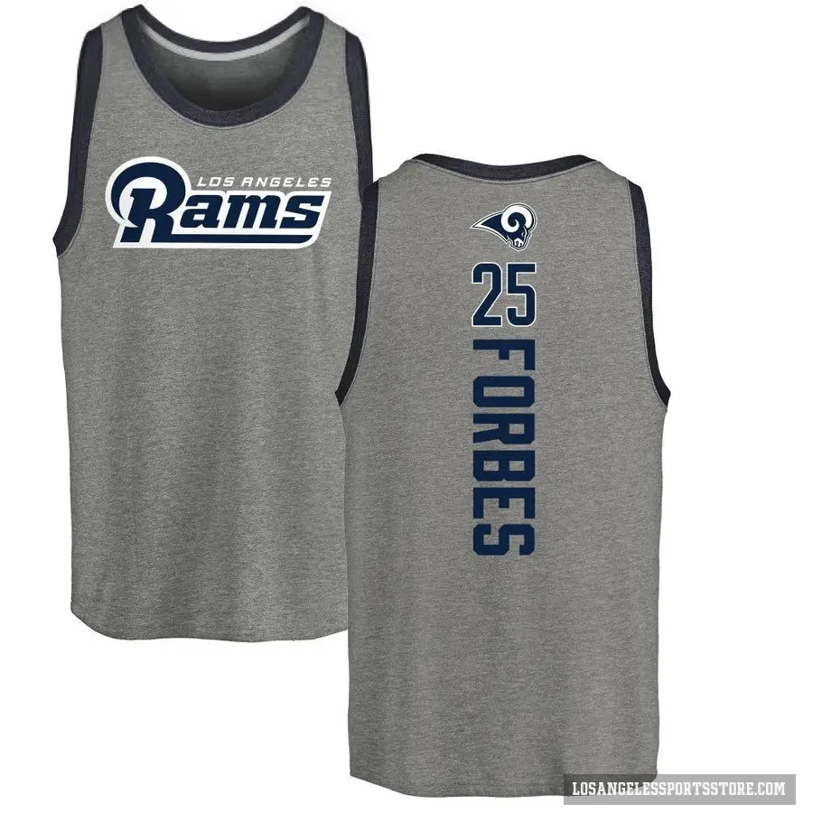 Youth ＃25 Emmanuel Forbes Jr. Los Angeles Rams Ash Backer Tank Top