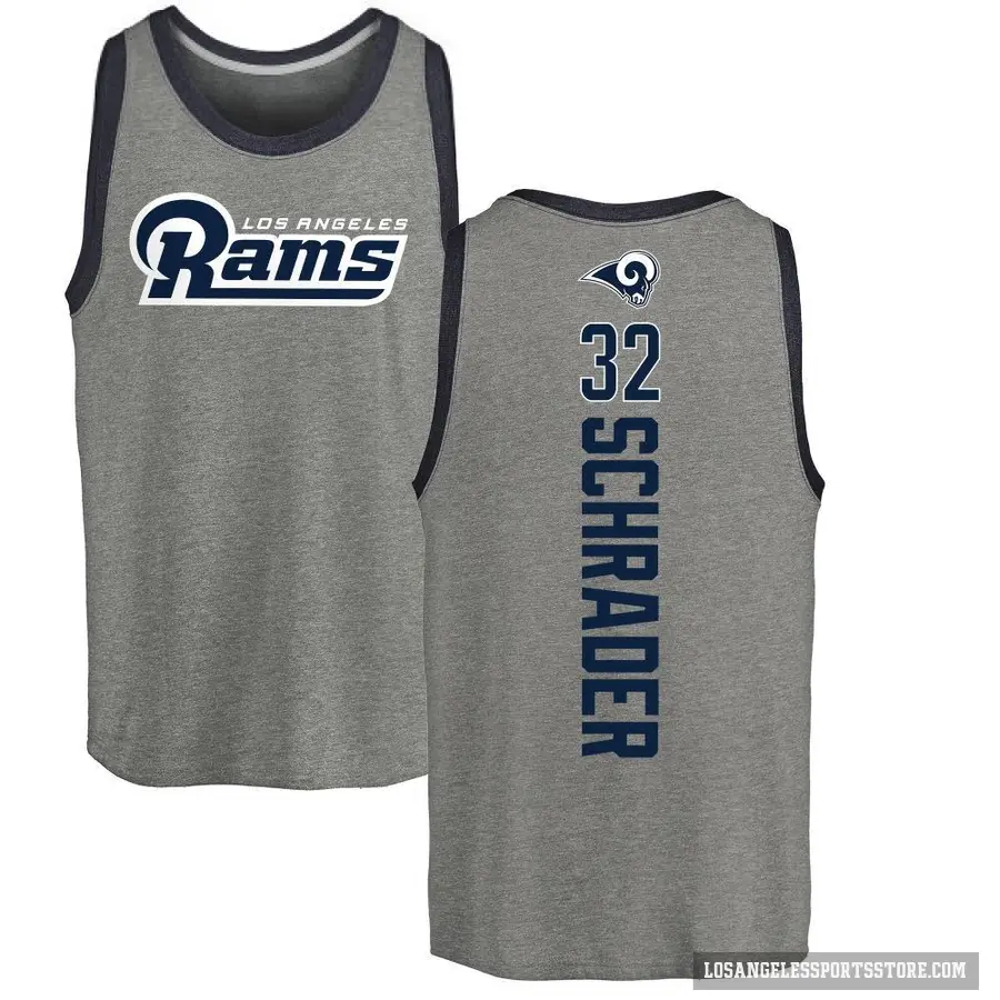 Youth ＃32 Cody Schrader Los Angeles Rams Ash Backer Tank Top