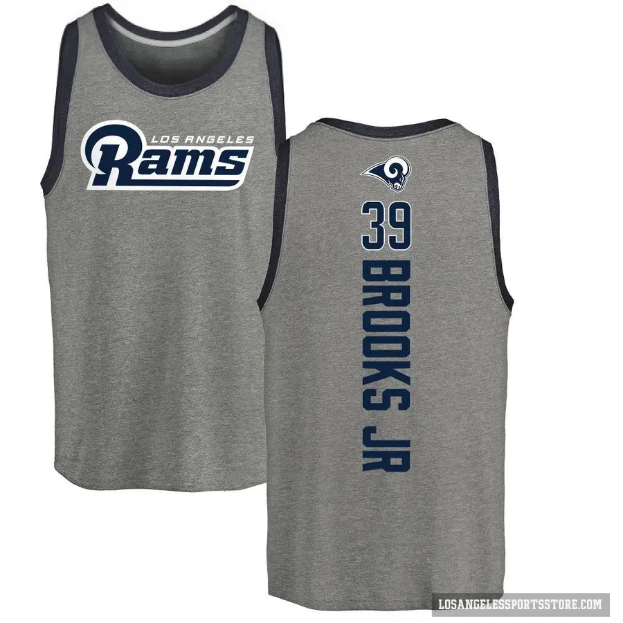 Youth ＃39 Antoine Brooks Jr. Los Angeles Rams Ash Backer Tank Top