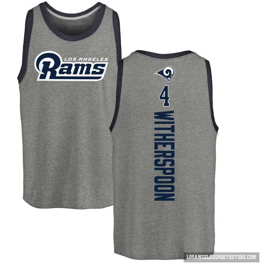 Youth ＃4 Ahkello Witherspoon Los Angeles Rams Ash Backer Tank Top