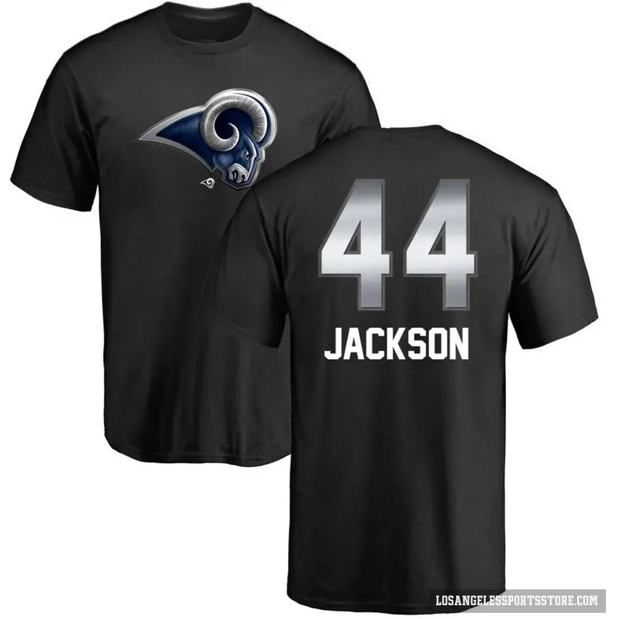 Youth ＃44 Brennan Jackson Los Angeles Rams Black Midnight Mascot T-Shirt