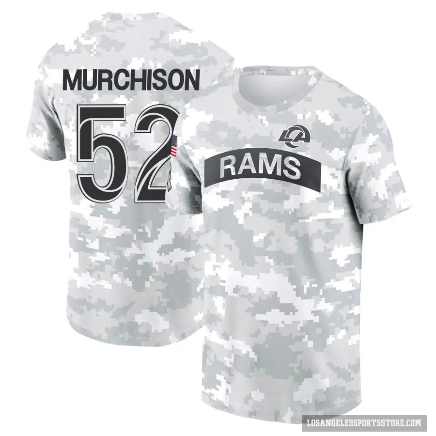 Youth ＃52 Larrell Murchison Los Angeles Rams Camo Arctic 2024 Salute to Service Performance T-Shirt