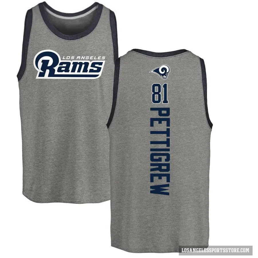 Youth ＃81 Jamal Pettigrew Los Angeles Rams Ash Backer Tank Top