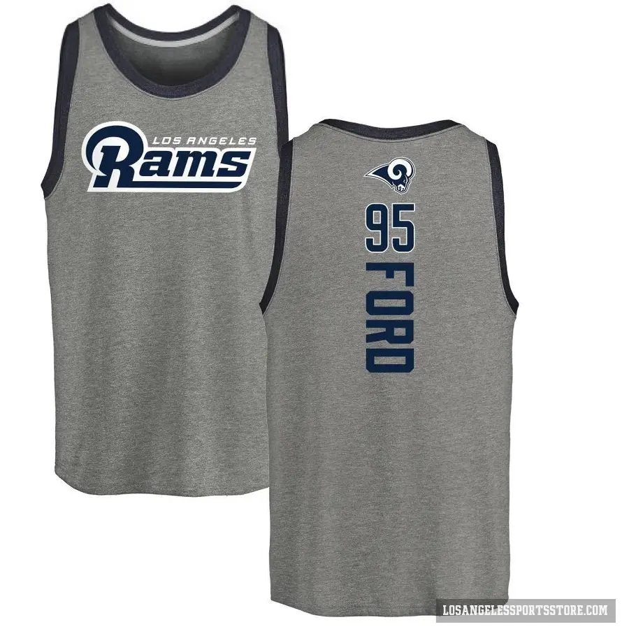 Youth ＃95 Poona Ford Los Angeles Rams Ash Backer Tank Top