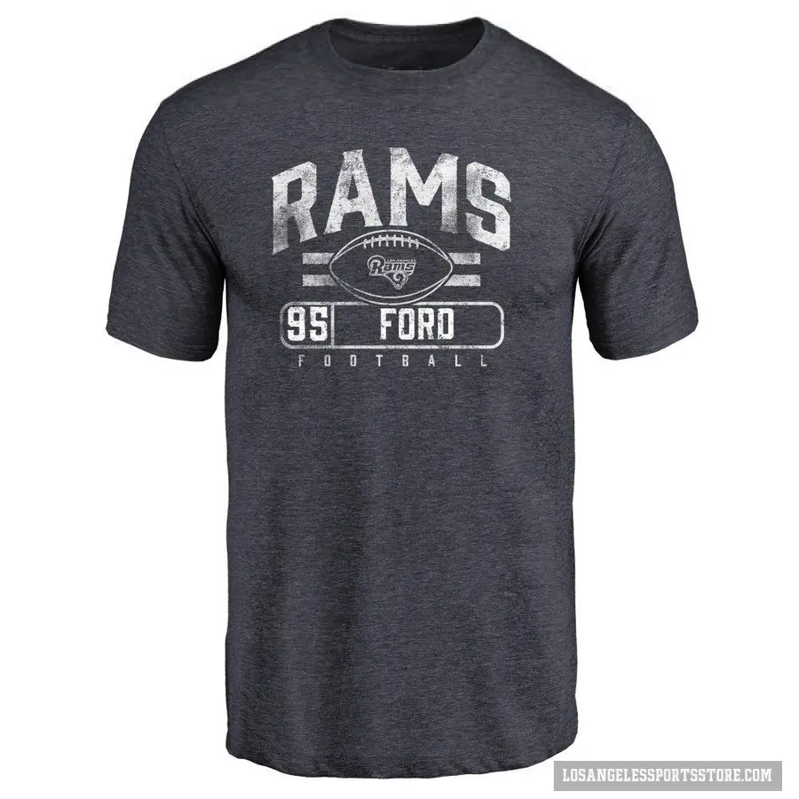 Youth ＃95 Poona Ford Los Angeles Rams Navy Flanker T-Shirt